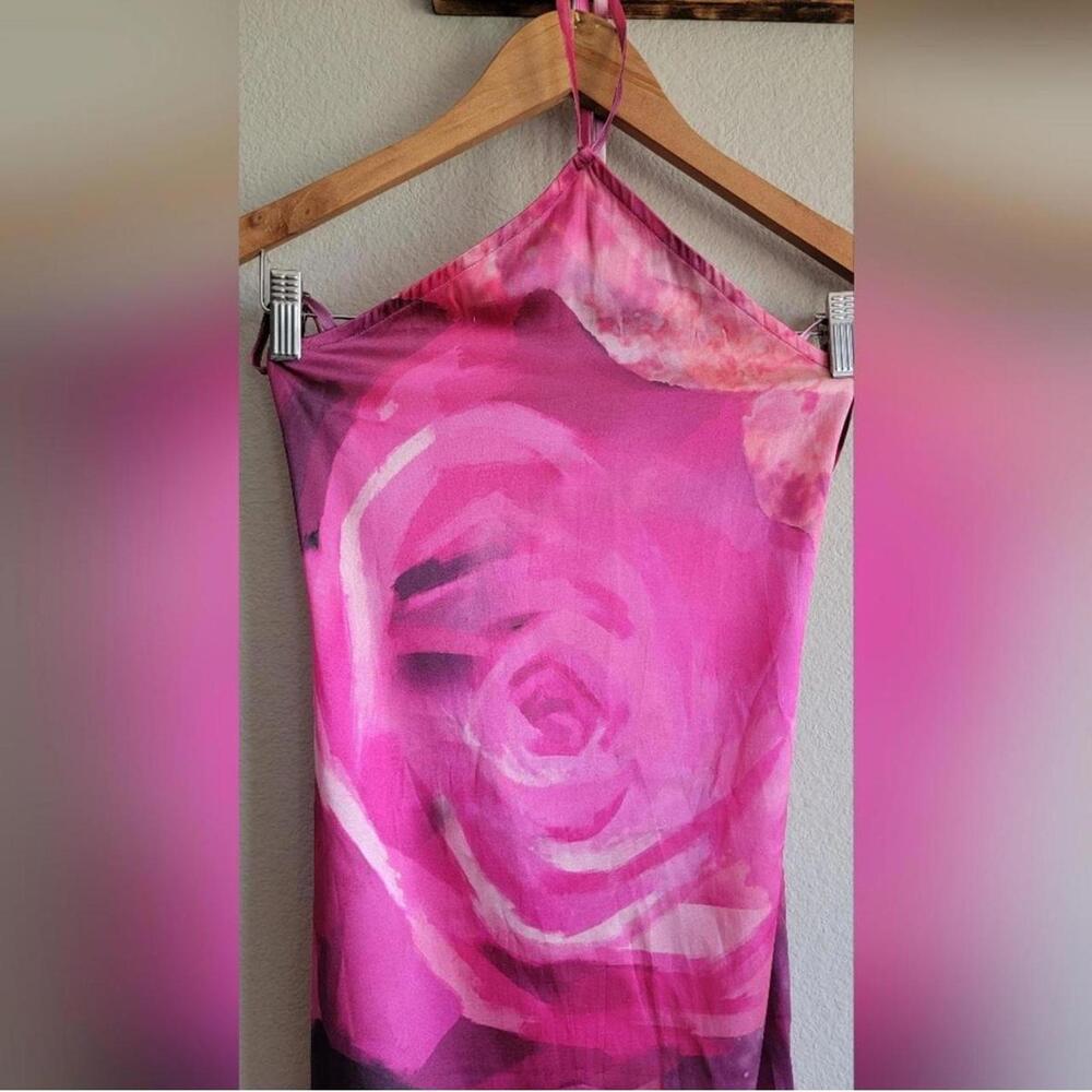 Kim Shui Pink Floral-Print Halter Mini Dress - Picture 5 of 7